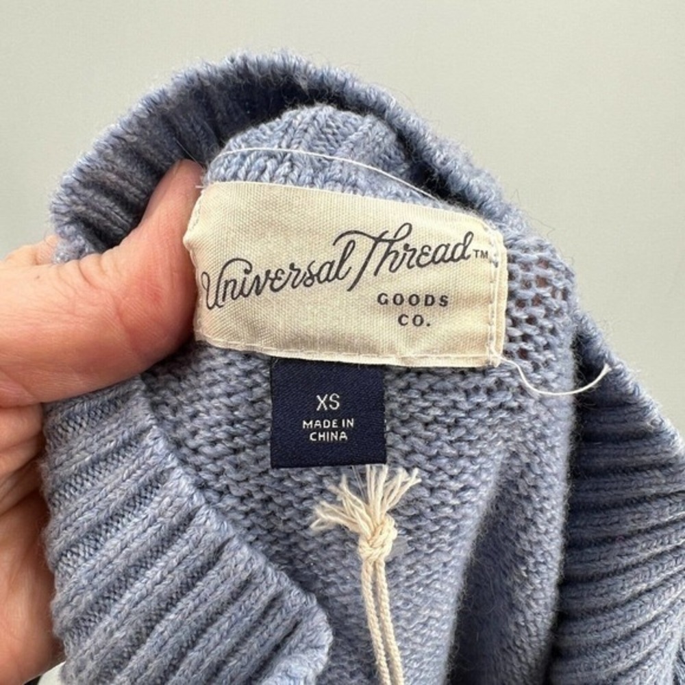 Universal Thread Sweater 1/4 Zip Puff Sleeve Mock Neck Pullover - Picture 7 of 10